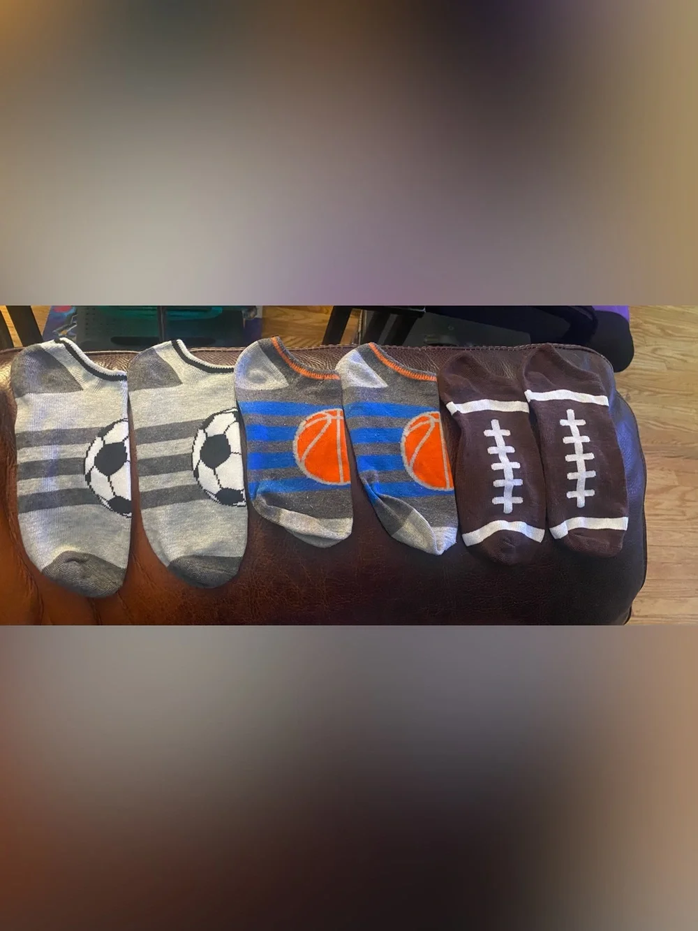 Kids M Athletic 3 Pack Sports No-Show Socks (Soccer, Basketball and Football)!